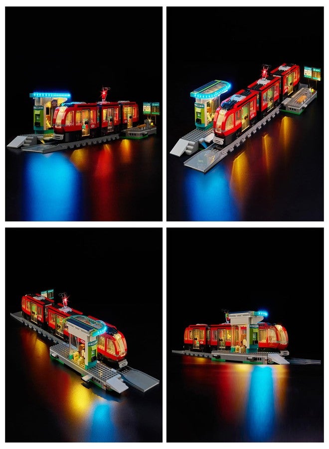Kyglaring طقم إضاءة LED من Kyglaring متوافق مع مكعبات بناء Lego Downtown Streetcar and Station 60423، ملحقات إضاءة لعرض المدينة، (الإضاءة فقط، النموذج غير متضمن)، الإصدار الكلاسيكي. - Image 2